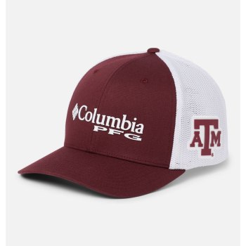 Pánské Kšiltovky Columbia PFG Mesh Ball - Texas A&M Tmavě Vínové NHATCE698